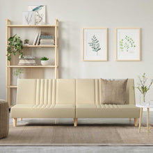 Schlafsofa Creme Stoff