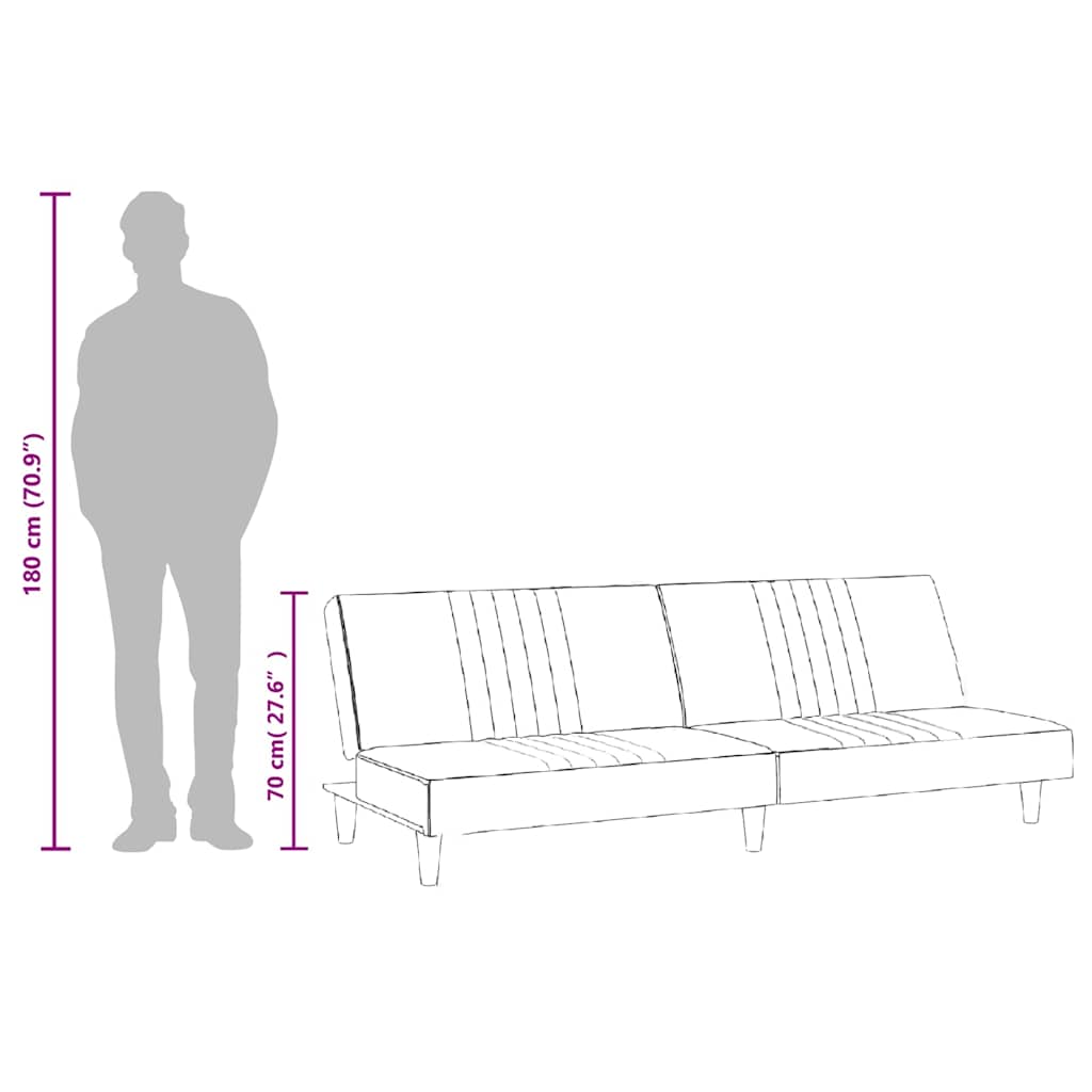 Schlafsofa Taupe Stoff