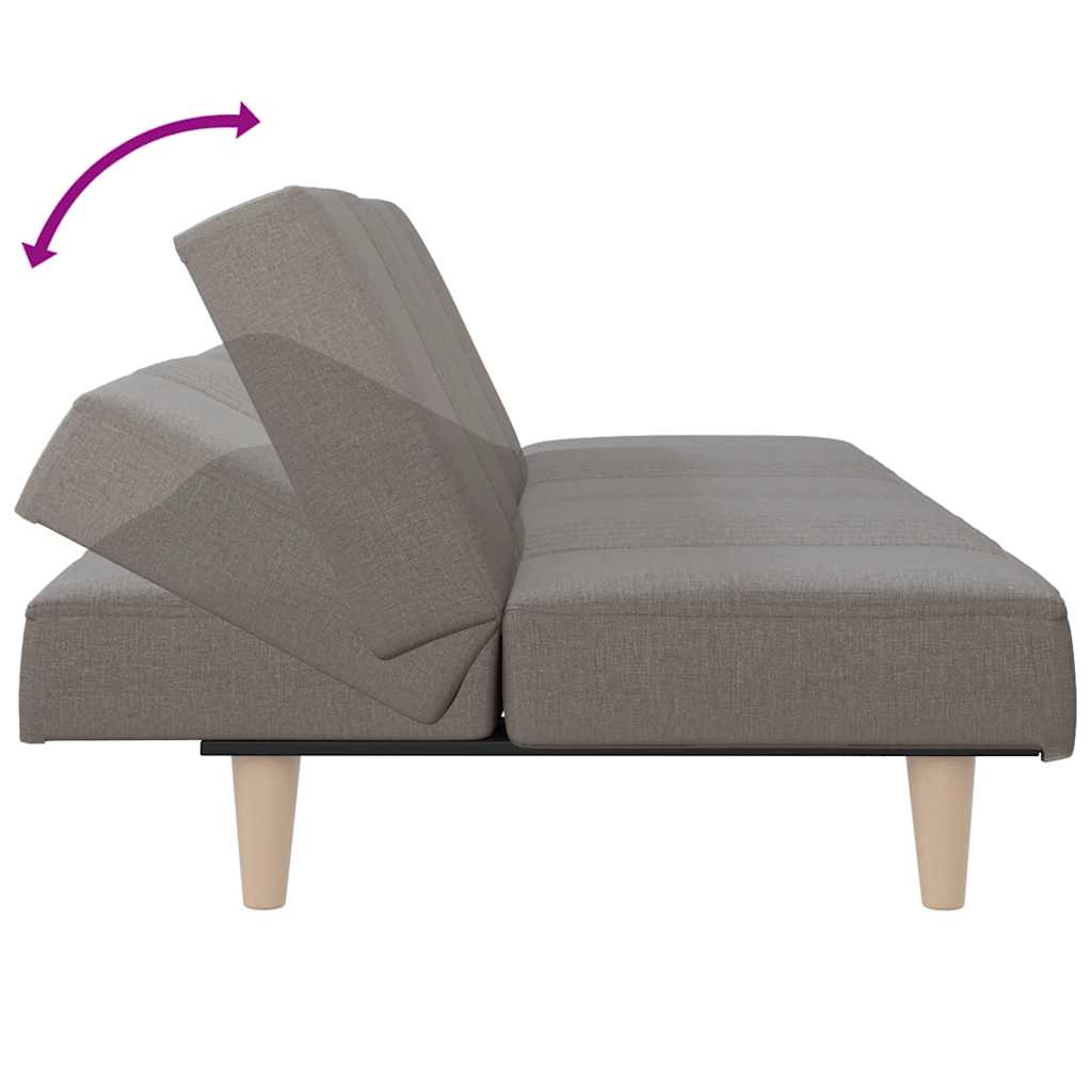 Schlafsofa Taupe Stoff