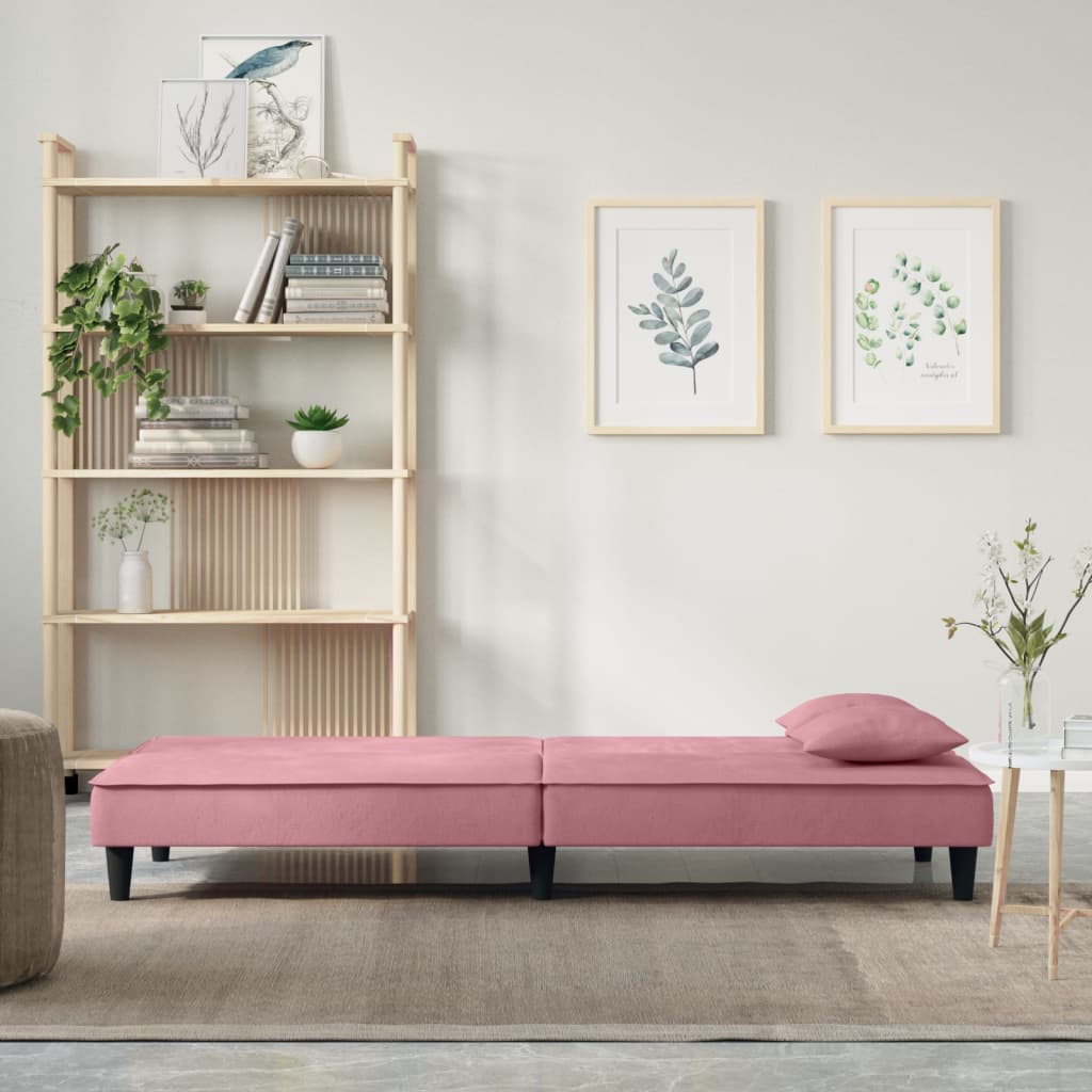 Schlafsofa Rosa Samt