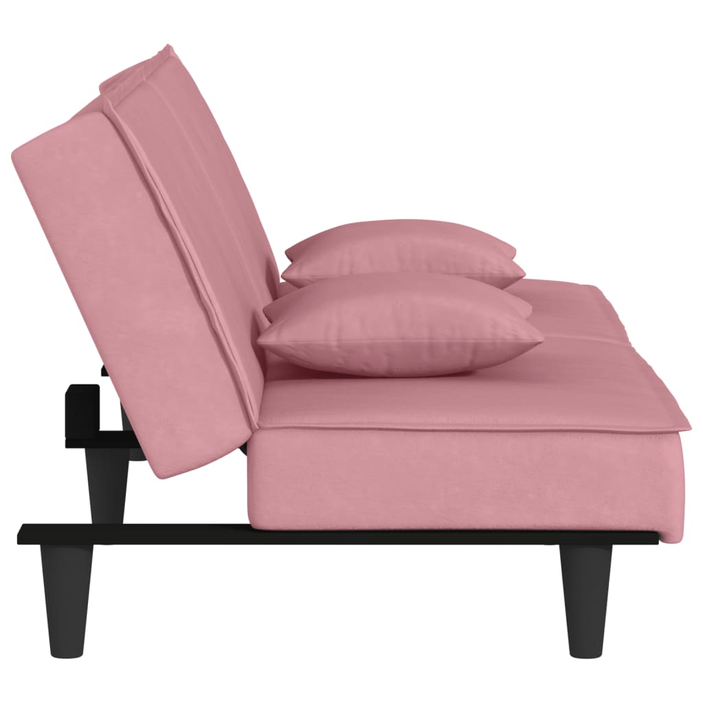 Schlafsofa Rosa Samt