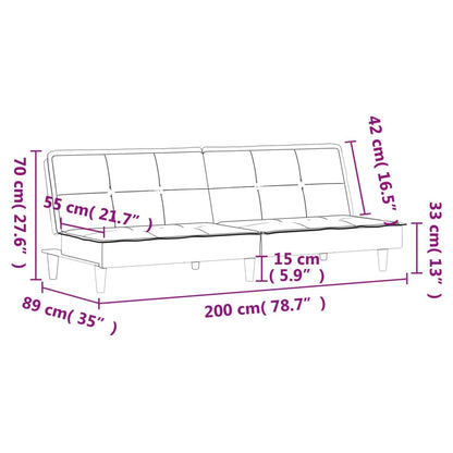 Schlafsofa Taupe Stoff