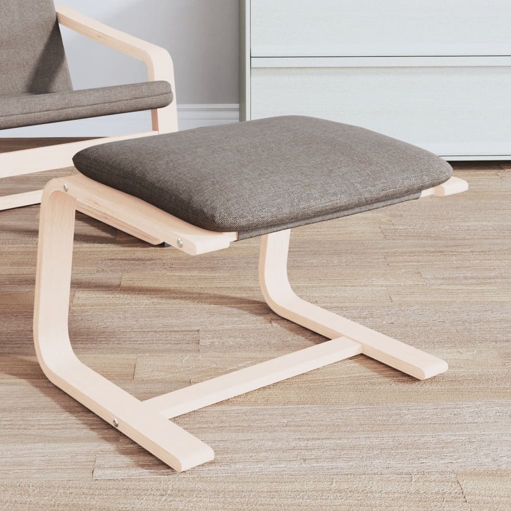 Fußhocker Taupe 51x41x40 cm Stoff