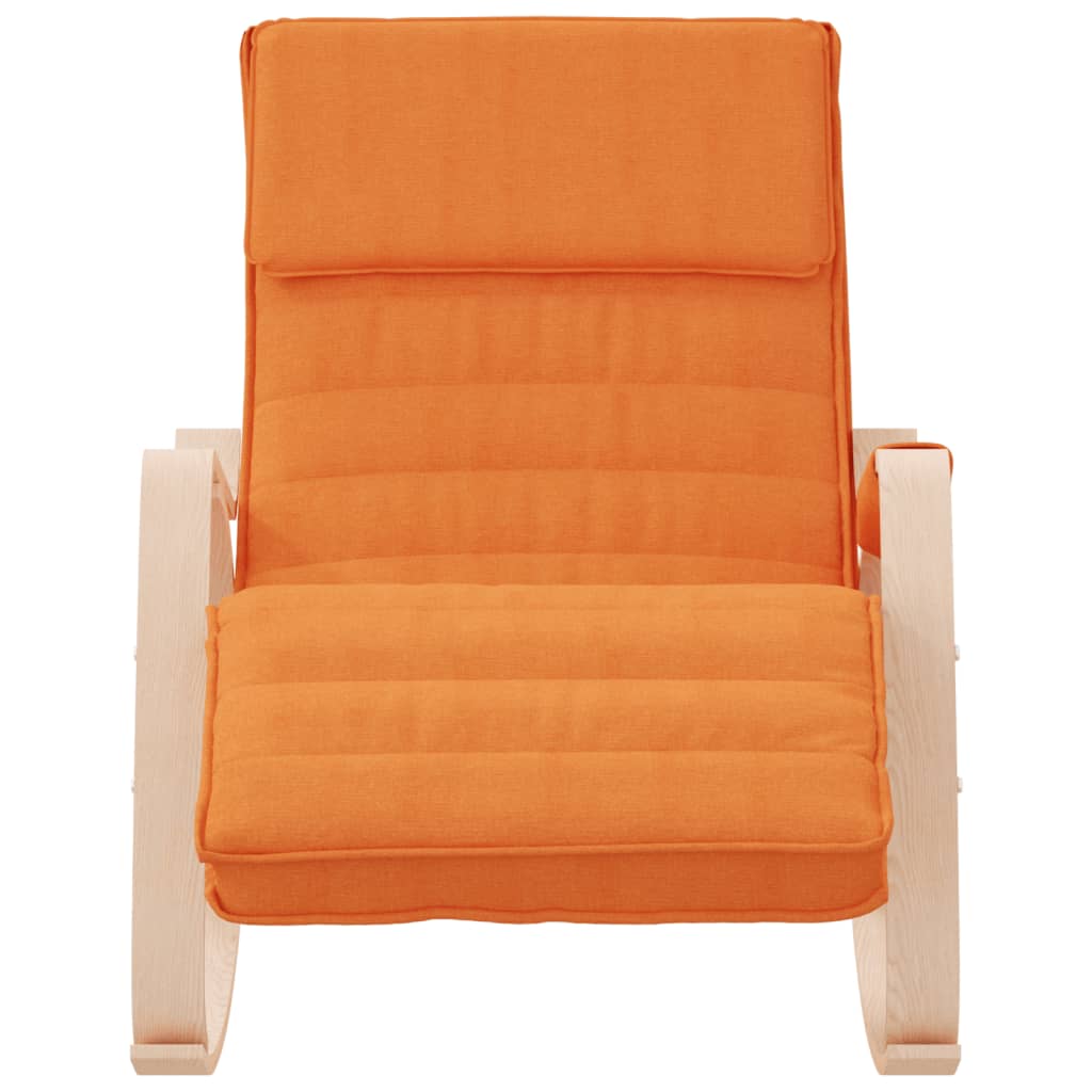 Schaukelstuhl Dunkelgelb Stoff