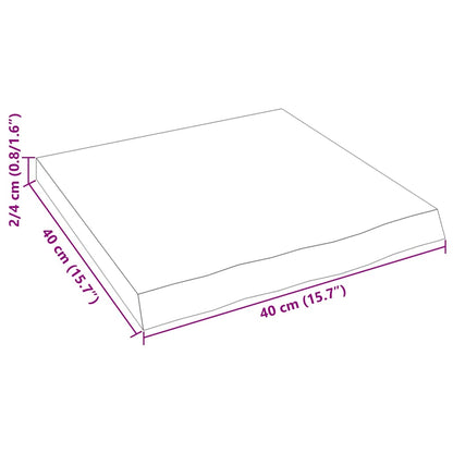 Wandregal 40x40x(2-4) cm Massivholz Eiche Unbehandelt