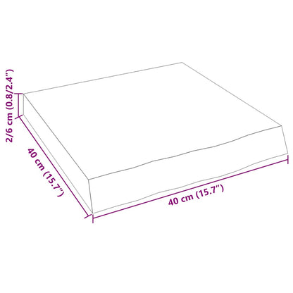 Wandregal 40x40x(2-6) cm Massivholz Eiche Unbehandelt