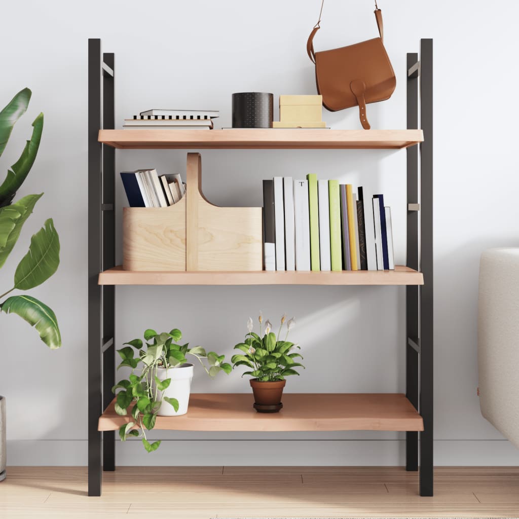 Wandregal Hellbraun 100x40x(2-4) cm Massivholz Eiche Behandelt