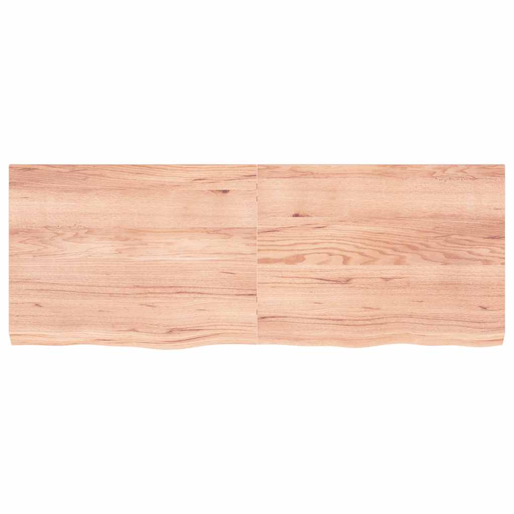 Wandregal Hellbraun 160x60x(2-6) cm Massivholz Eiche Behandelt