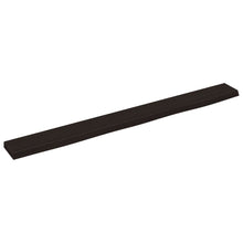 Wandregal Dunkelbraun 100x10x2 cm Massivholz Eiche Behandelt