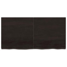 Wandregal Dunkelbraun 120x60x(2-4)cm Massivholz Eiche Behandelt