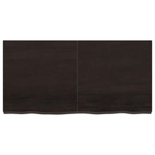 Wandregal Dunkelbraun 120x60x(2-6)cm Massivholz Eiche Behandelt