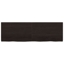 Wandregal Dunkelbraun 160x50x(2-4)cm Massivholz Eiche Behandelt