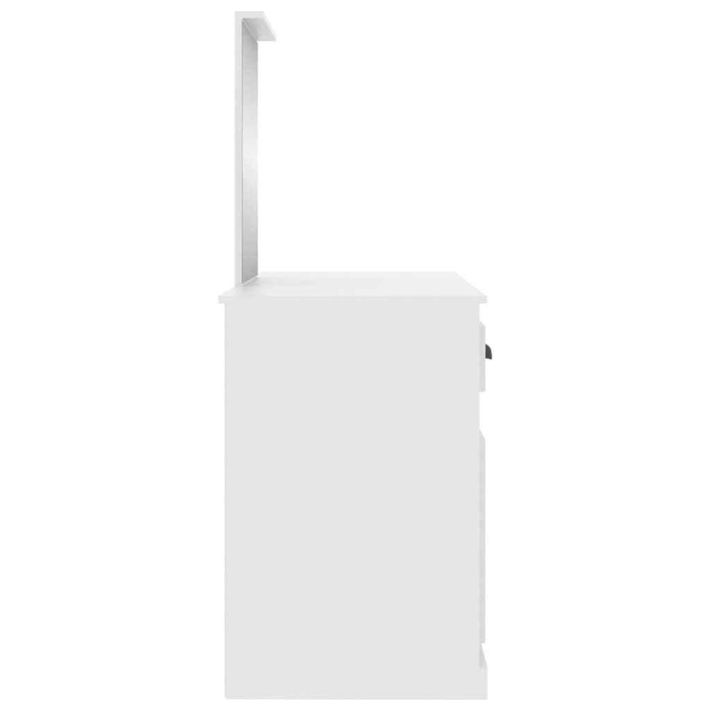 Schminktisch mit Spiegel Weiß 130x50x132,5 cm