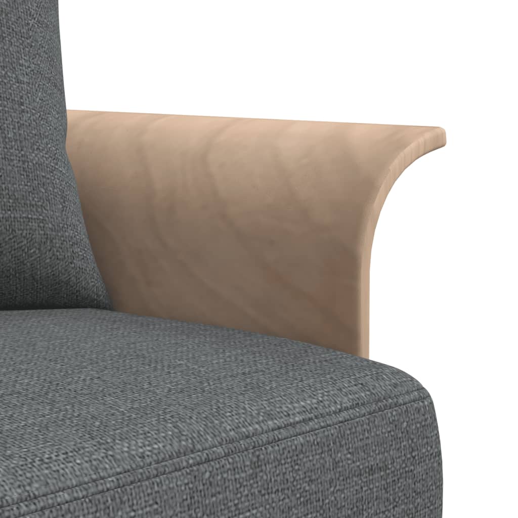 Schlafsofa in L-Form Dunkelgrau 279x140x70 cm Stoff