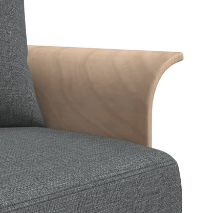 Schlafsofa in L-Form Dunkelgrau 279x140x70 cm Stoff
