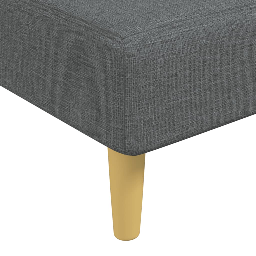 Schlafsofa in L-Form Dunkelgrau 279x140x70 cm Stoff