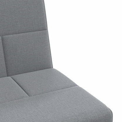 Schlafsofa in L-Form Hellgrau 255x140x70 cm Stoff