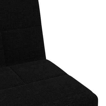 Schlafsofa in L-Form Schwarz 255x140x70 cm Stoff