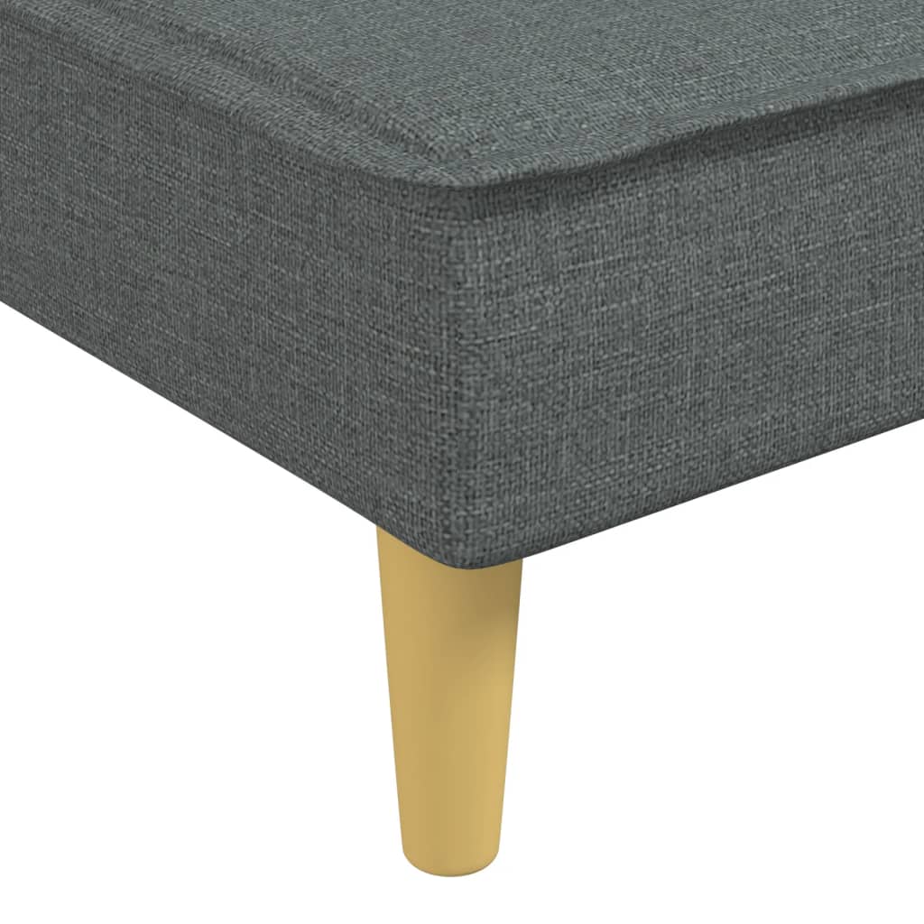 Schlafsofa in L-Form Dunkelgrau 255x140x70 cm Stoff