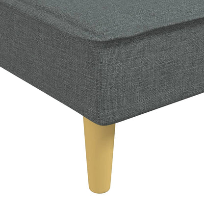 Schlafsofa in L-Form Dunkelgrau 255x140x70 cm Stoff