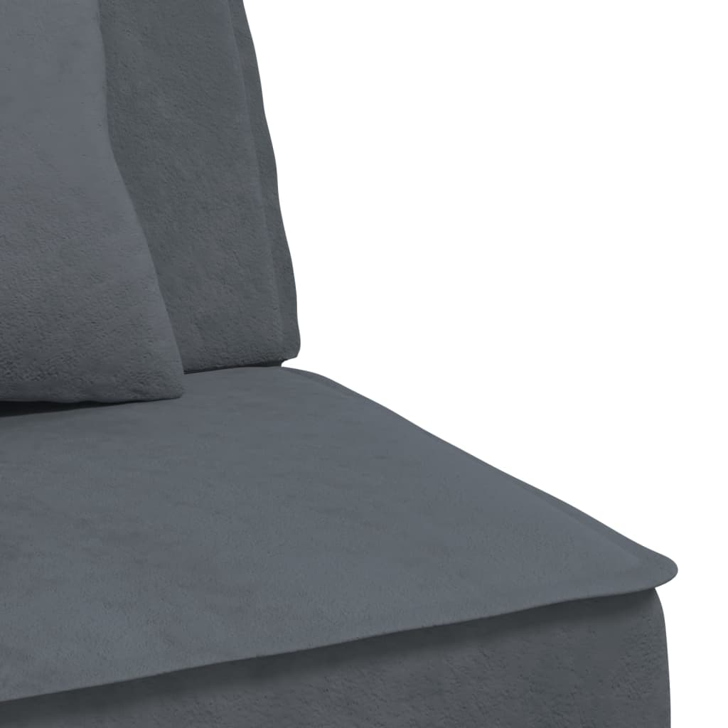 Schlafsofa in L-Form Dunkelgrau 255x140x70 cm Samt