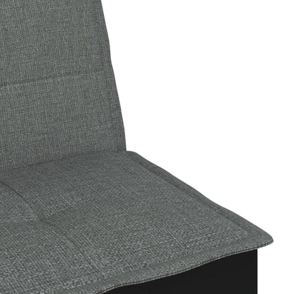 Schlafsofa in L-Form Dunkelgrau 255x140x70 cm Stoff