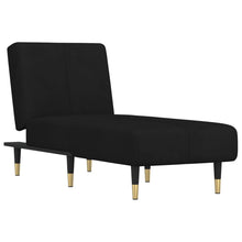 Chaiselongue Schwarz Samt