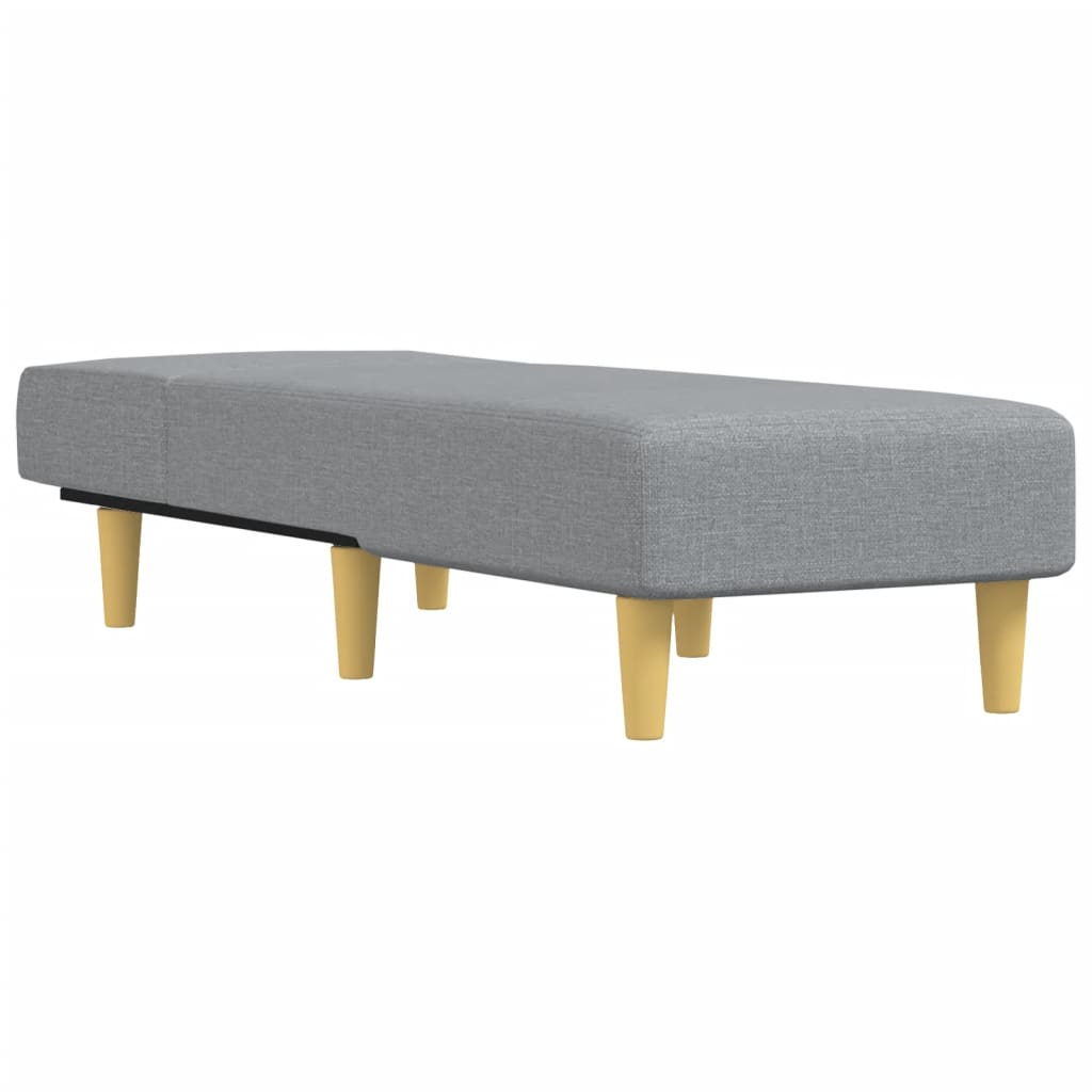 Chaiselongue Hellgrau Stoff
