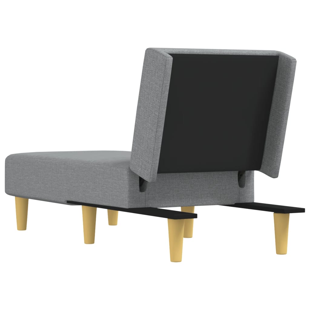 Chaiselongue Hellgrau Stoff