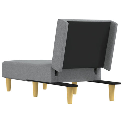 Chaiselongue Hellgrau Stoff