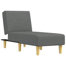 Chaiselongue Dunkelgrau Stoff