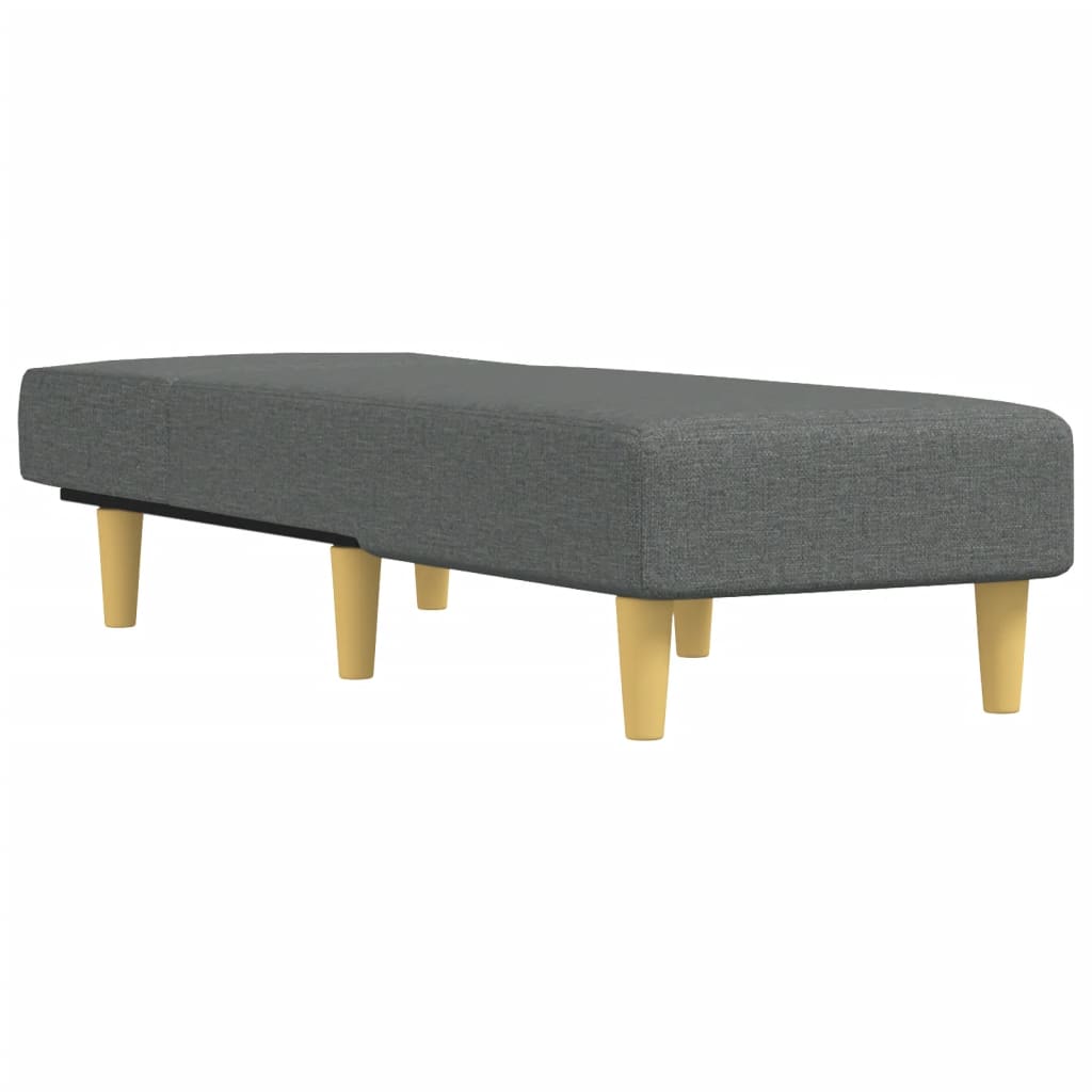 Chaiselongue Dunkelgrau Stoff