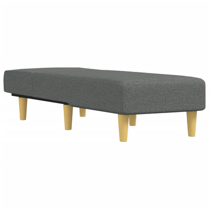 Chaiselongue Dunkelgrau Stoff