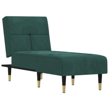 Chaiselongue Dunkelgrün Samt