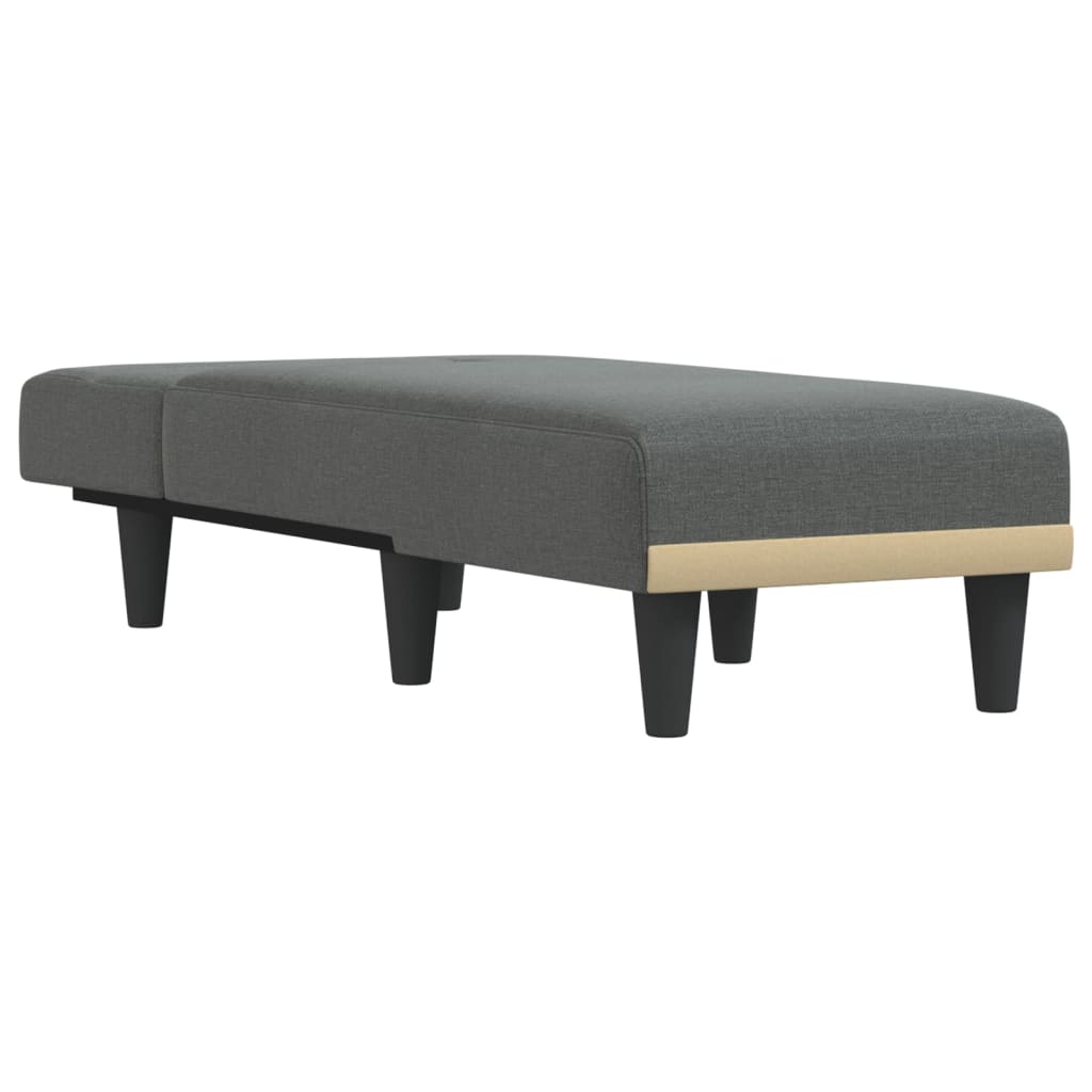 Chaiselongue Dunkelgrau Stoff