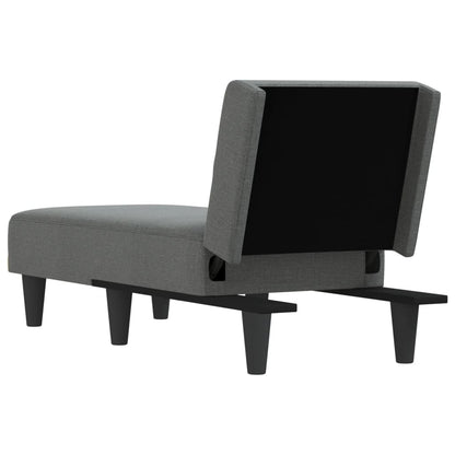 Chaiselongue Dunkelgrau Stoff