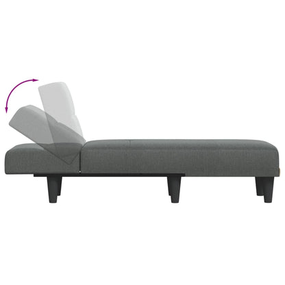 Chaiselongue Dunkelgrau Stoff