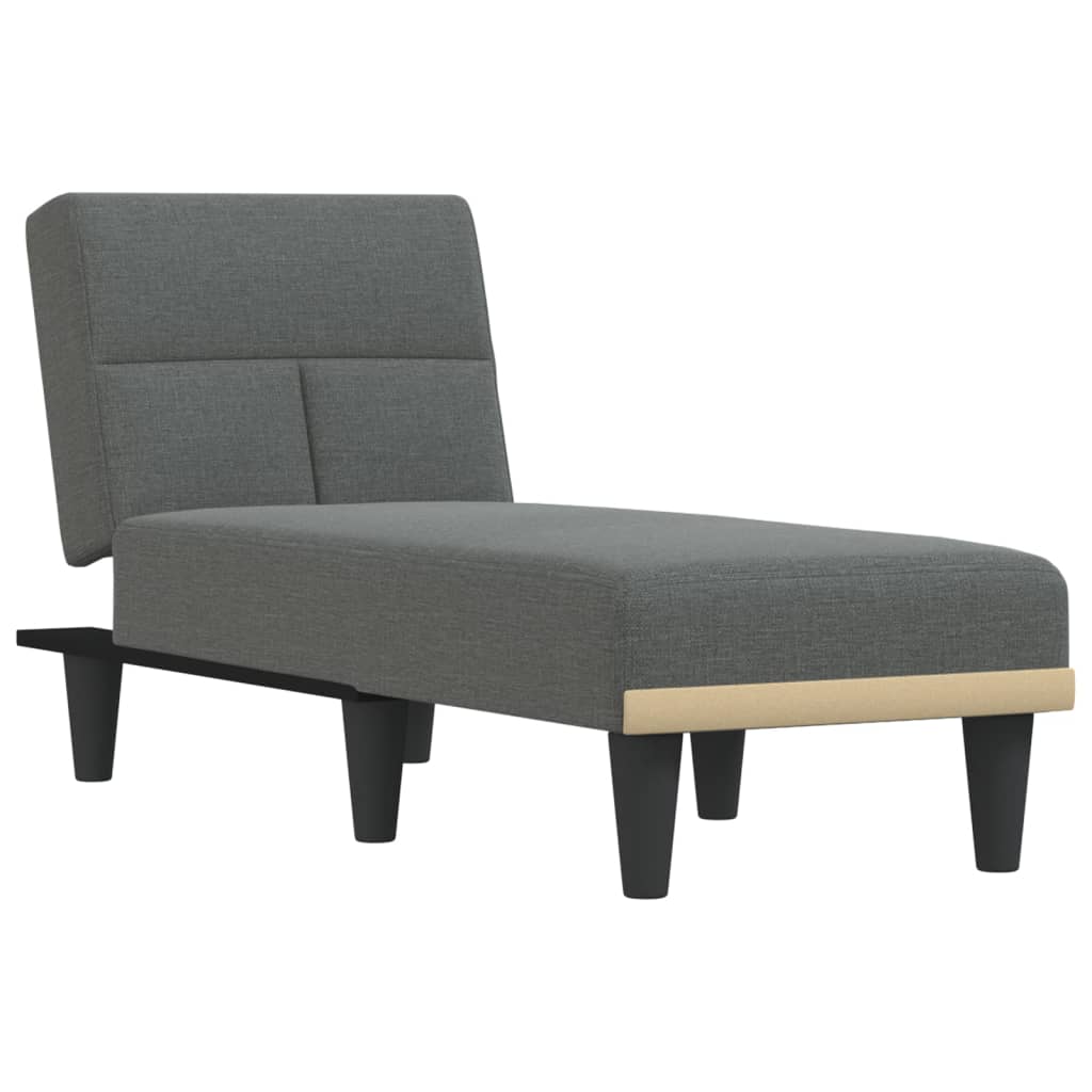Chaiselongue Dunkelgrau Stoff
