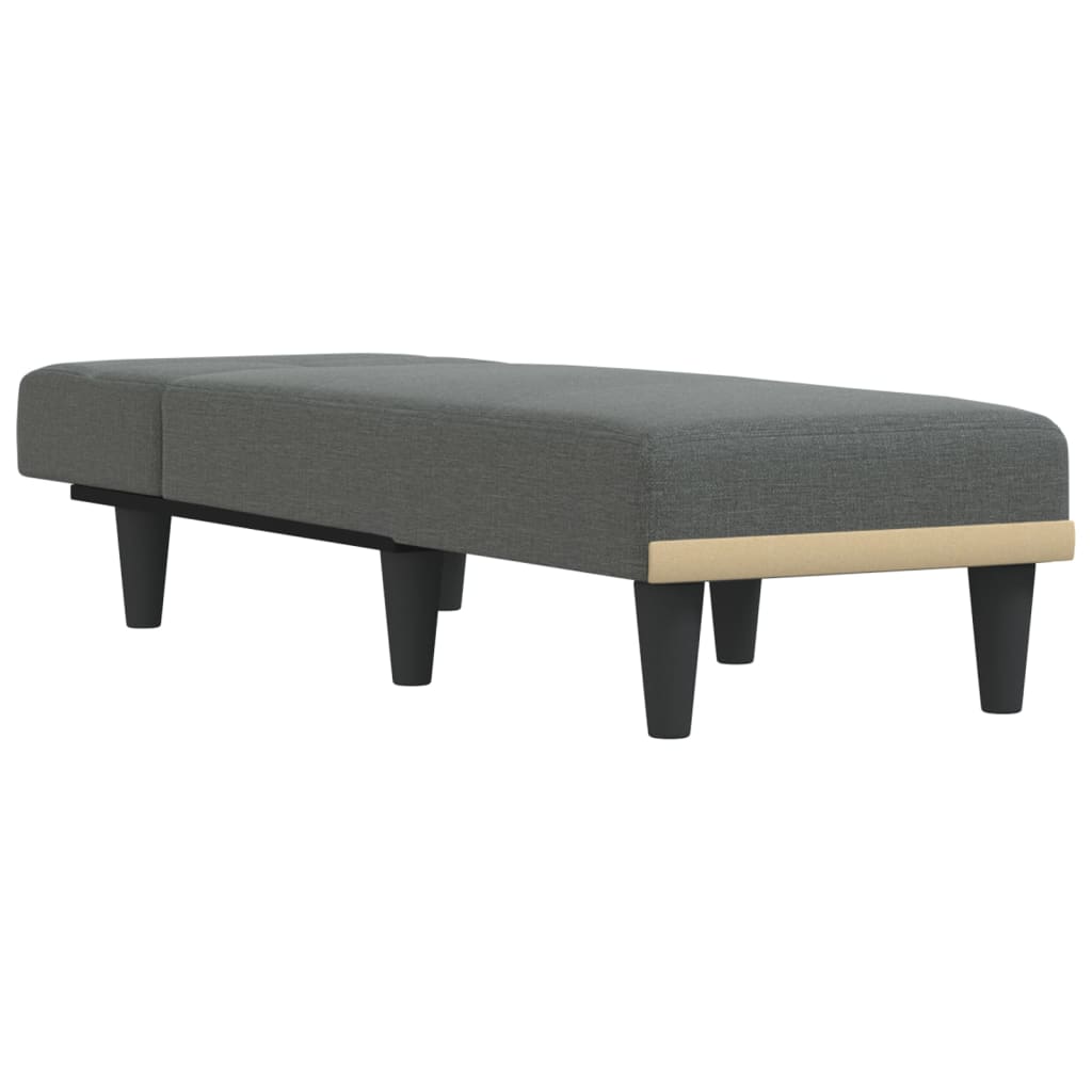Chaiselongue Dunkelgrau Stoff