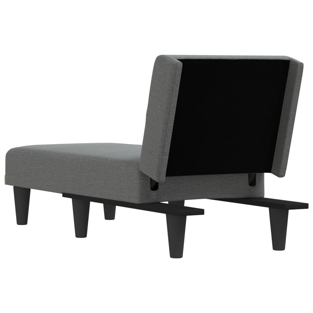 Chaiselongue Dunkelgrau Stoff