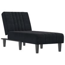 Chaiselongue Schwarz Samt