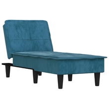 Chaiselongue Blau Samt