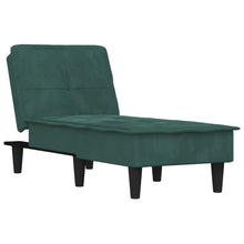 Chaiselongue Dunkelgrün Samt