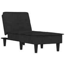 Chaiselongue Schwarz Samt