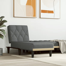 Chaiselongue Dunkelgrau Stoff