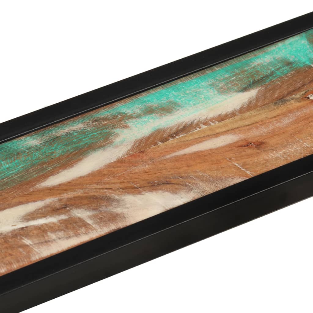 Wandregale 2 Stk. 110x17x17 cm Altholz Massiv und Eisen