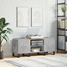 Plattenschrank Betongrau 121x38x48 cm Holzwerkstoff