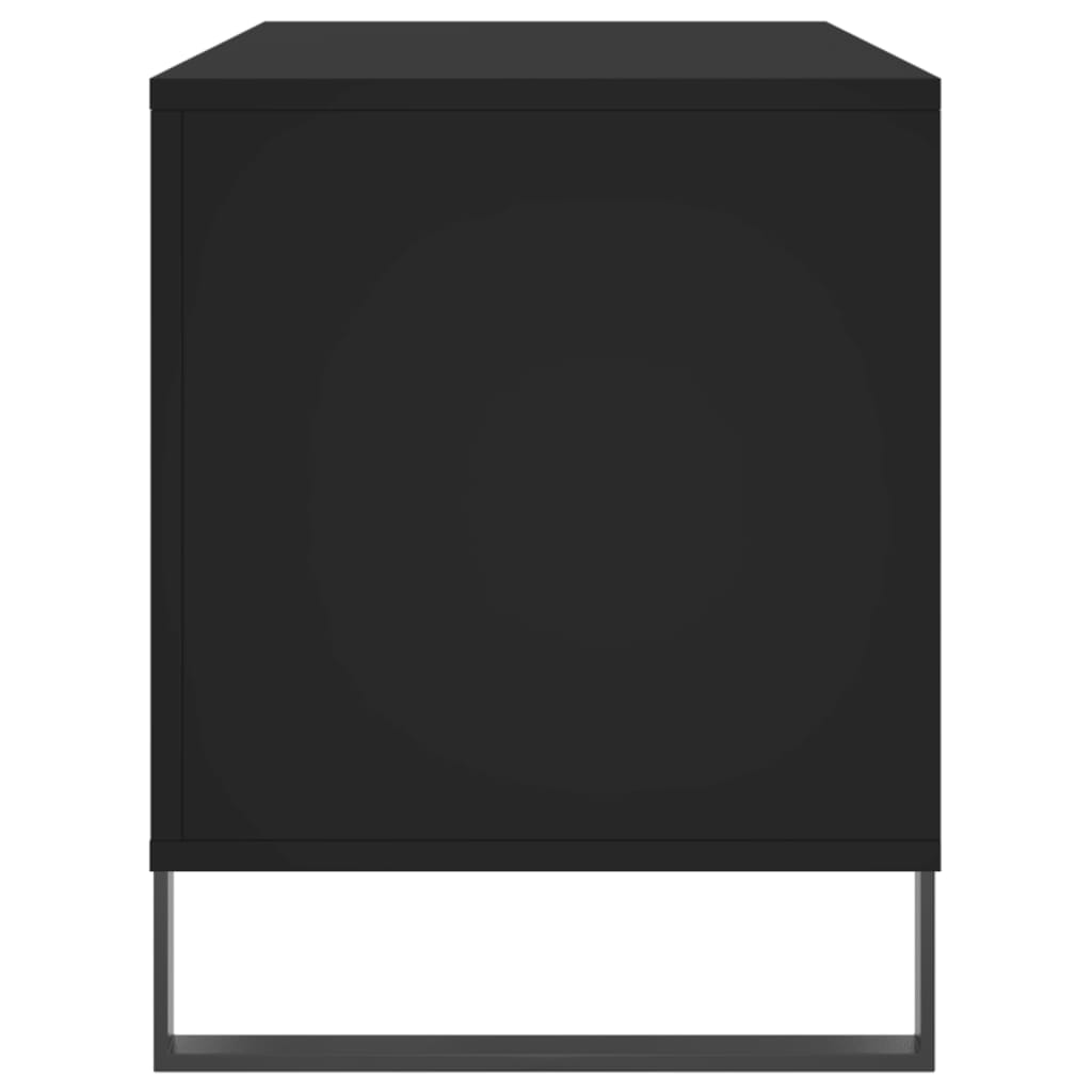 Plattenschrank Schwarz 100x38x48 cm Holzwerkstoff