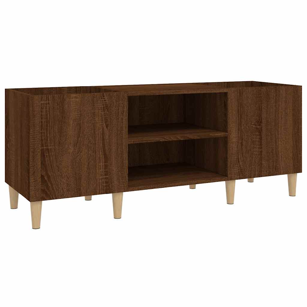 Plattenschrank Braun Eichen-Optik 121x38x48 cm Holzwerkstoff