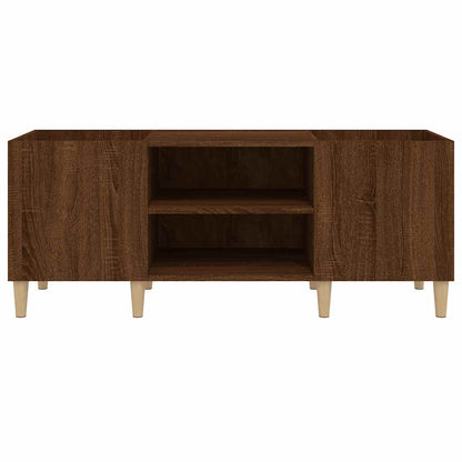 Plattenschrank Braun Eichen-Optik 121x38x48 cm Holzwerkstoff